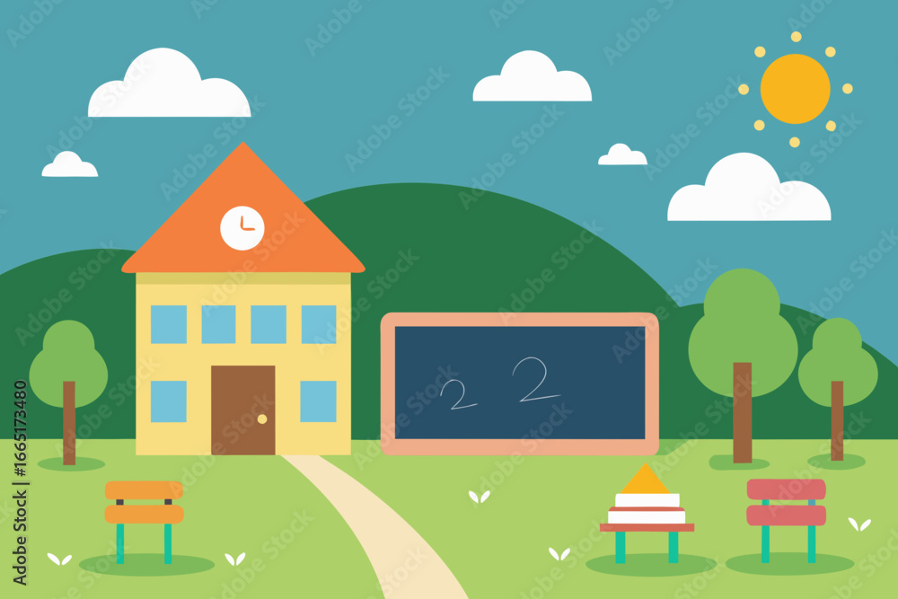 Fototapeta premium vector illustration of a house