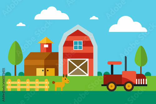 farm house and farm