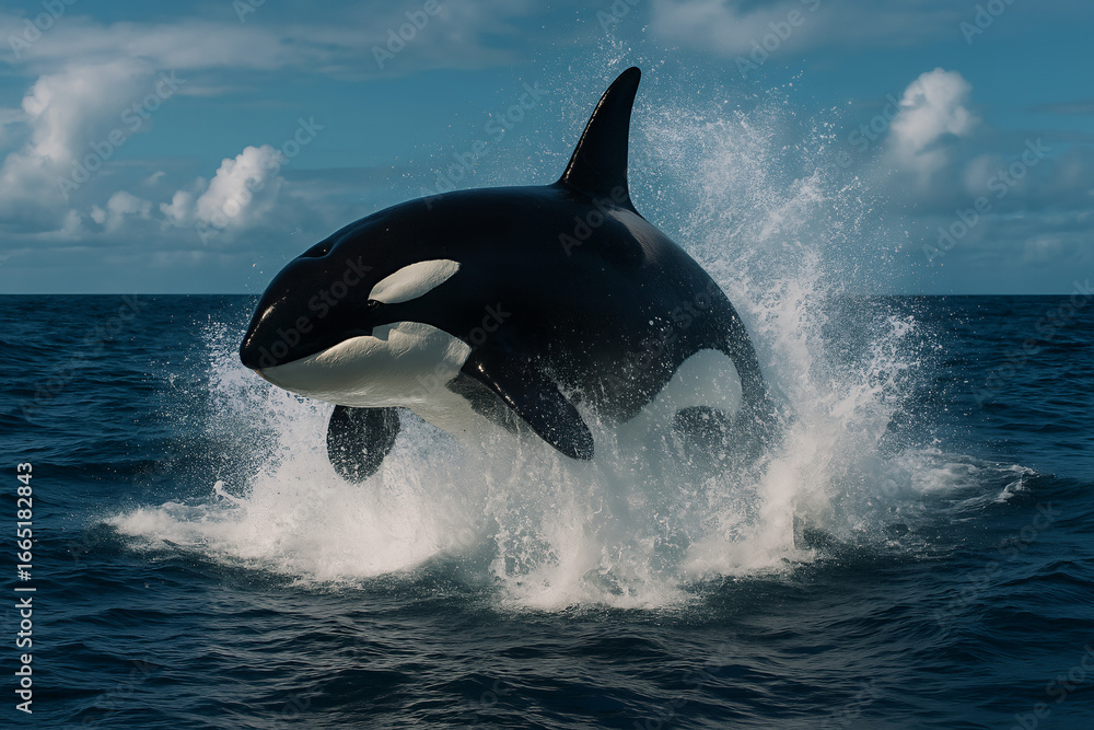 Fototapeta premium dolphin jumping out of water