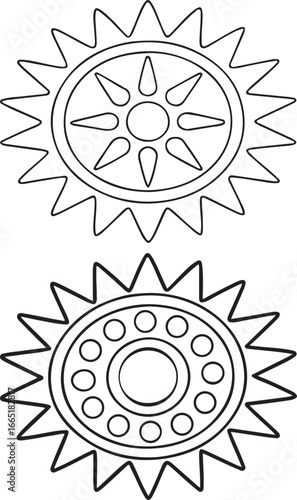 Isolated sun icon set, black sun icon, drought symbol icon, line art sun icon, minimal sun icon, isolated sun icons clean minimal vector design, weather drought sun illustration