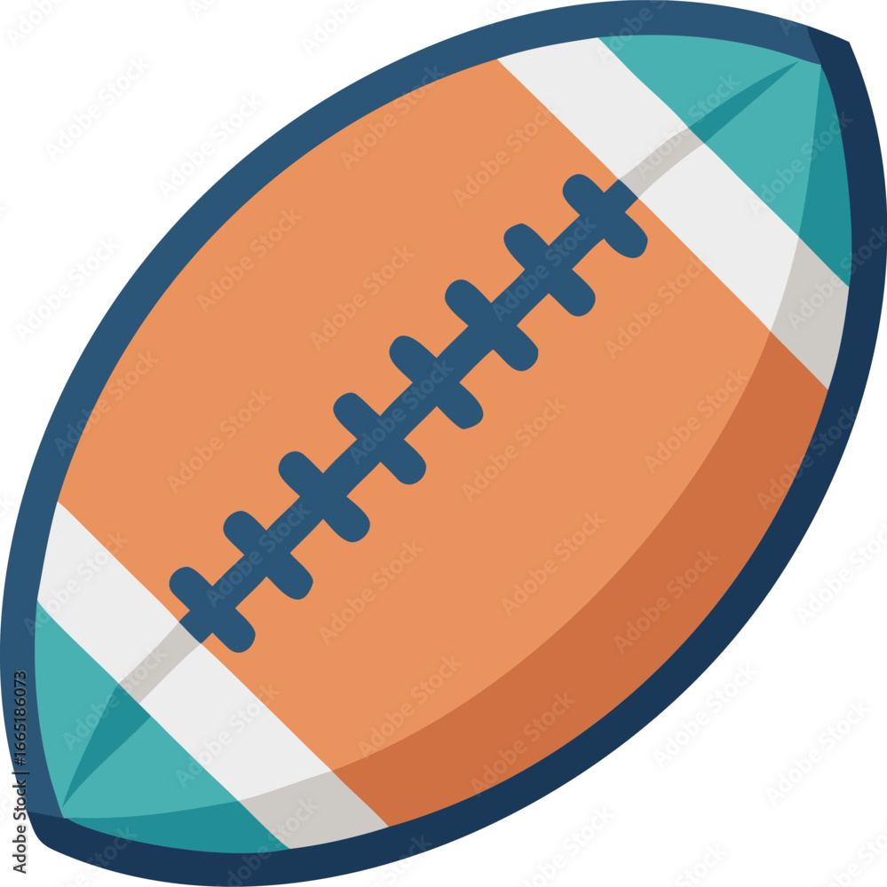 Obraz premium Illustration of an american football isolated on white background, great for sport and game designs