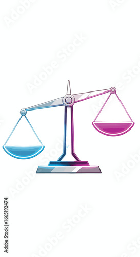 Balance scale with two pans symbolizing law justice fairness and equality in business and society