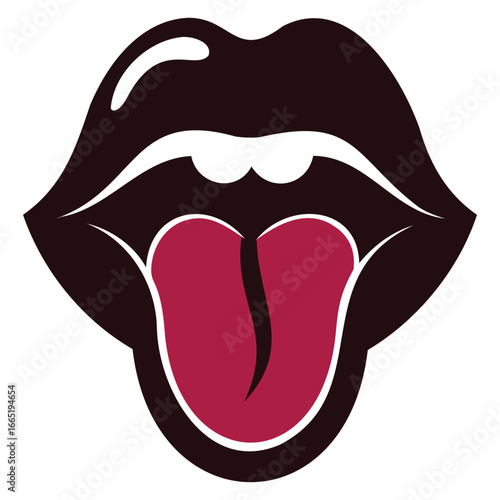Human Tongue and Oral Anatomy Vector Design