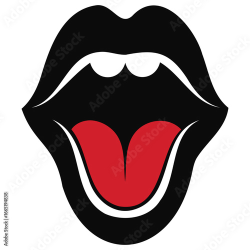 Human Tongue and Oral Anatomy Vector Design