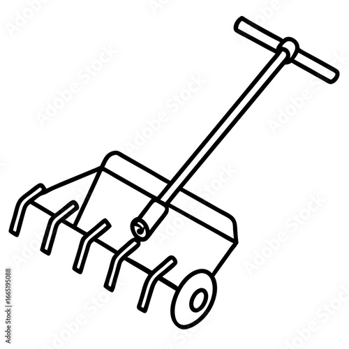 Manual Cultivator Vector
