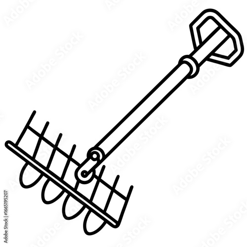 Manual Cultivator Vector