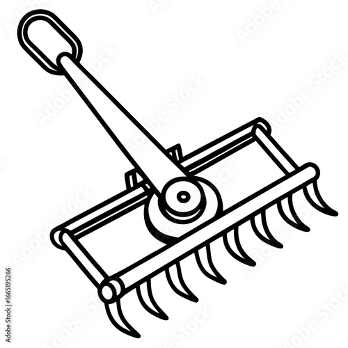 Manual Cultivator Vector
