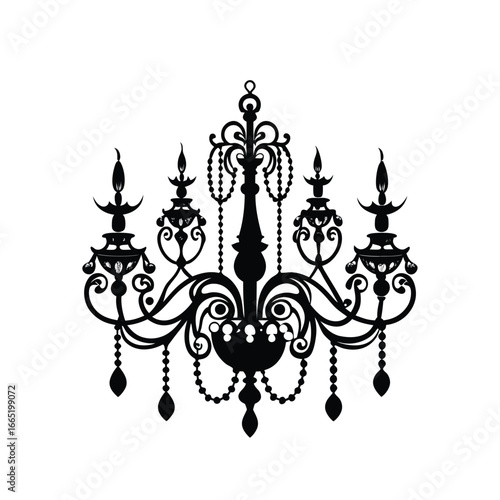 vintage chandelier vector illustration