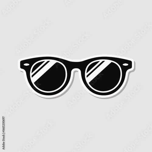 Stylish sunglasses isolated on white background, a timeless accessory for eye protection, perfect for summer, offering a vintage retro cool look in a modern, elegant, and classic design