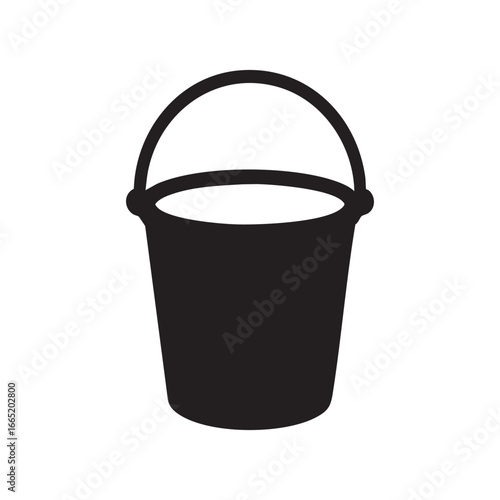 metal bucket isolated on white