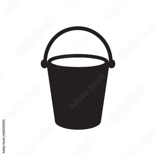 metal bucket isolated on white