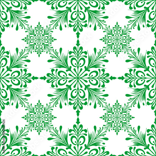 Wallpaper Mural simple seamless abstract white and green pattern, texture Torontodigital.ca