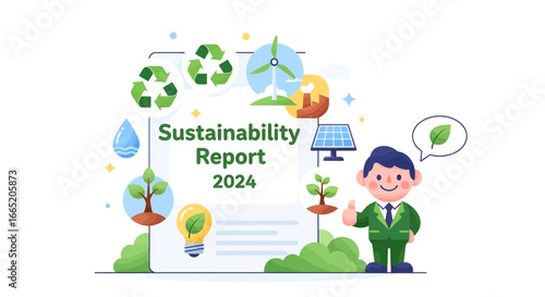 Exploring the 2024 corporate sustainability report, outlining environmental responsibility, eco-friendly initiatives, and a strategic commitment to a greener future