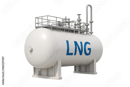 LNG Tanker High-Resolution Industrial Image isolated on Transparent Background ,PNG