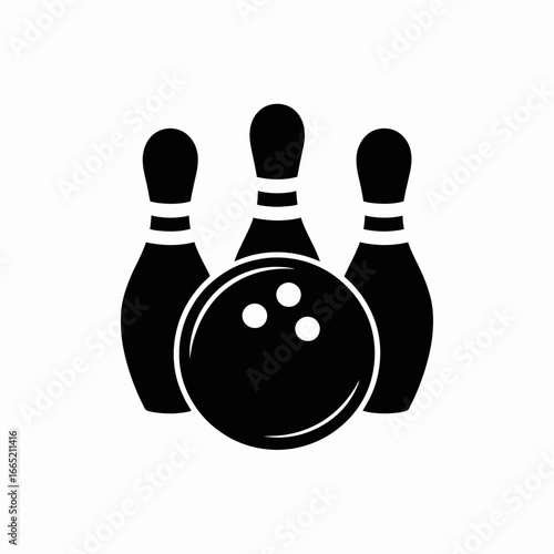 bowling ball and pins