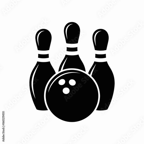 bowling ball and pins