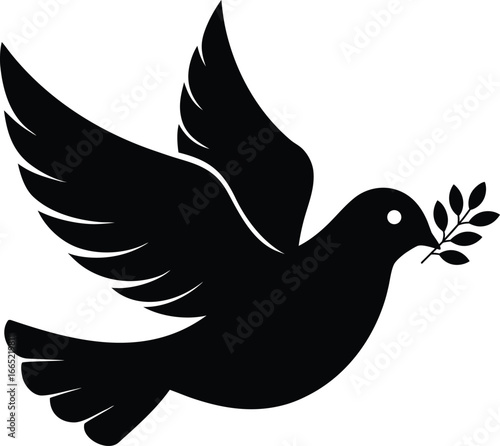 Dove with Olive Branch Icon