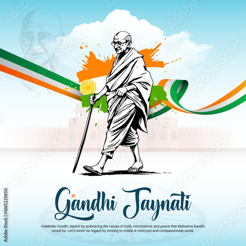 Gandhi Jayanti – Remembering Bapu’s Ideals - Easy Editable File