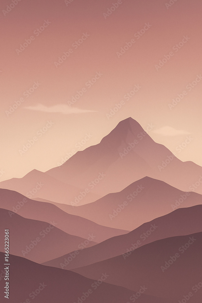 Fototapeta premium Serene Mountain Vista