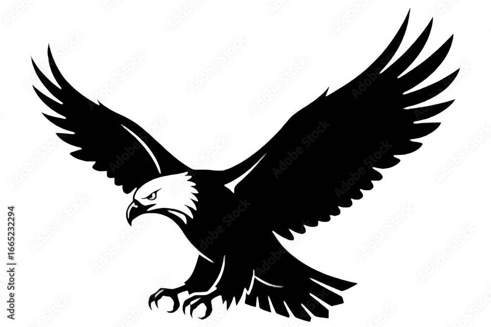 Obraz premium eagle in flight. Silhouette of an eagle.