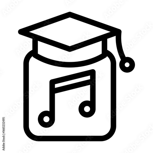 Music education simple icon vector illustration for ui ux and app design needs