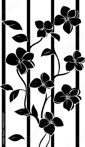Floral Vine on Trellis  Vector  graphics art