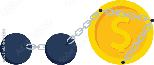 The money is chained to the weight. currency appreciation

