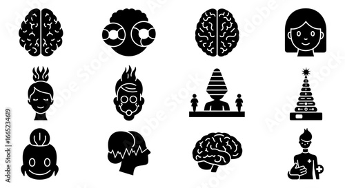 Conceptual AI Brain, Portrait, Head, Thinking, Silhouette, Ideas, Thought, Mind, Creativity, Design,