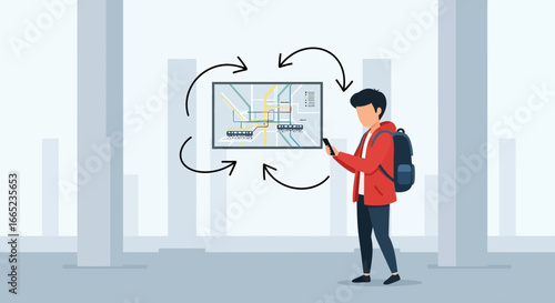 Digital Nomad: Using a Smartphone to Navigate an Urban Subway System with Interactive Map