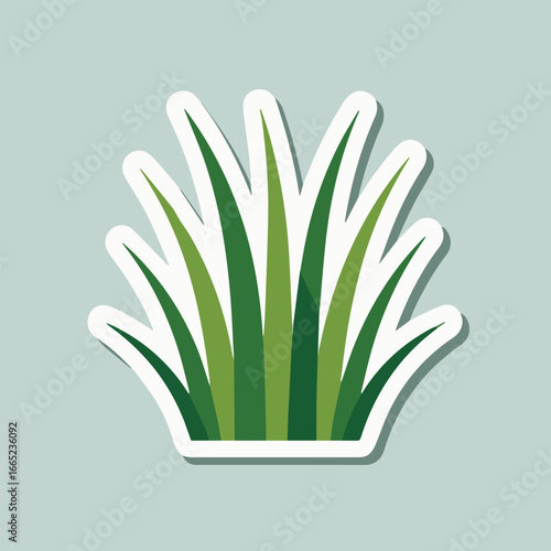 Illustration of a vibrant green grass patch, symbolizing nature, growth, and freshness, perfect for adding a touch of the outdoors, isolated on white background