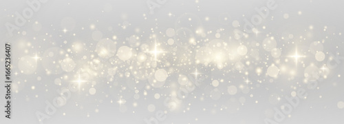 Shimmering stardust and luminous sparks in a bright festive scene. Golden glitter, sparkling confetti, and radiant holiday lights with luxury flair.