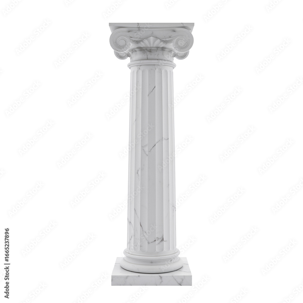 Fototapeta premium antique column isolated on white