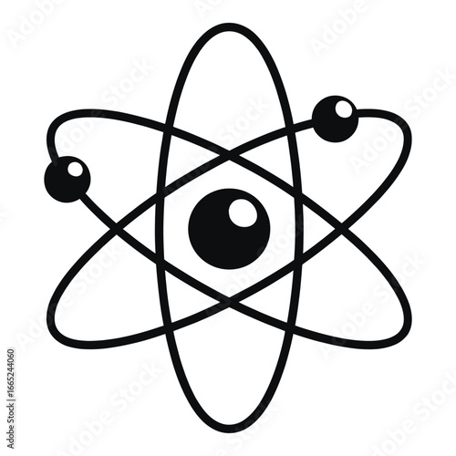 Atom Symbol Illustration Representing Science Education and Scientific Research and Development Efforts for Technological Advancement