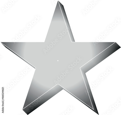 Black and White star. Golden Christmas star isolated on white background. Nice illustration of a 3d look Black and White star on white background. Star vector collection.
