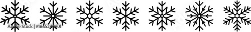 Snowflake winter outline vector