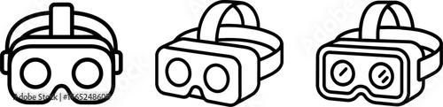Vr headset outline vector