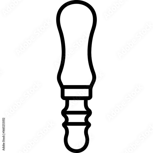 Leather burnisher outline vector