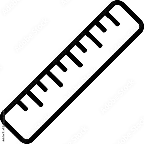 Long measuring stick outline vector