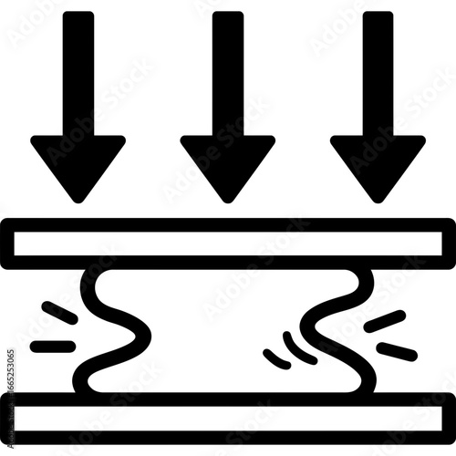 Crushing pressure outline vector