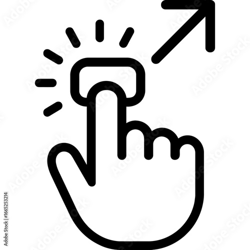 Trigger action start mechanism outline vector