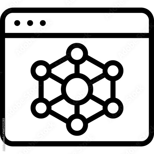 Web3 browser outline vector