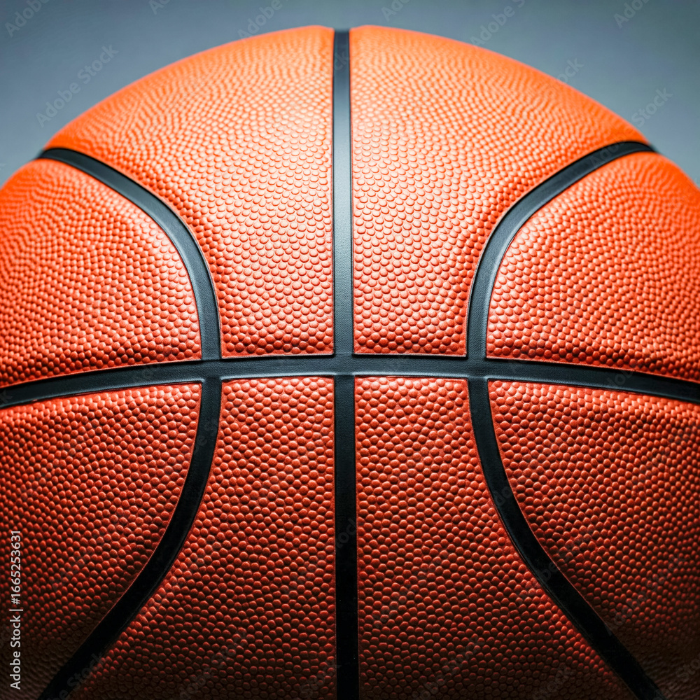 Fototapeta premium close-up macro shot of a basketball's texture