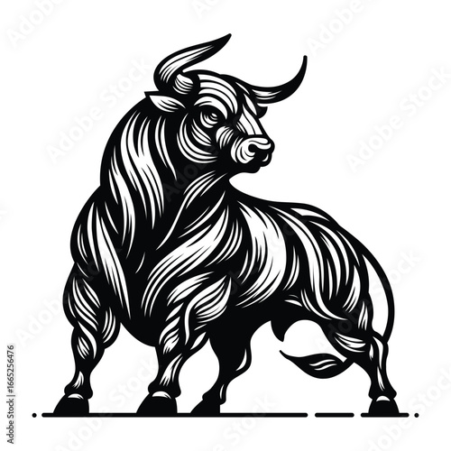 Vector illustration of a bull