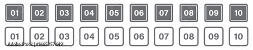 Set of numbers . Number circles set1 to 10 . Set of Round 1-10 numbers icon for education.