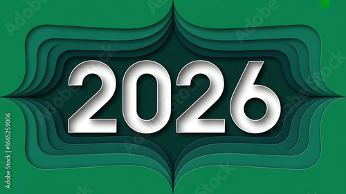 2026 - Banner, Placard, Design Template, Logo, happy new year 2026, Holiday Greeting Card for 2026 year - Vector Stock Illustration, created with generative ai