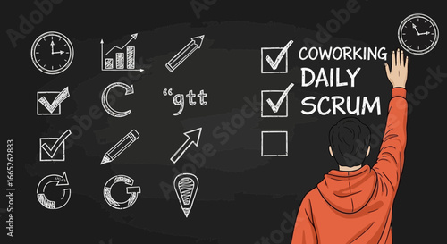 Planning and execution of daily tasks for project management in coworking space