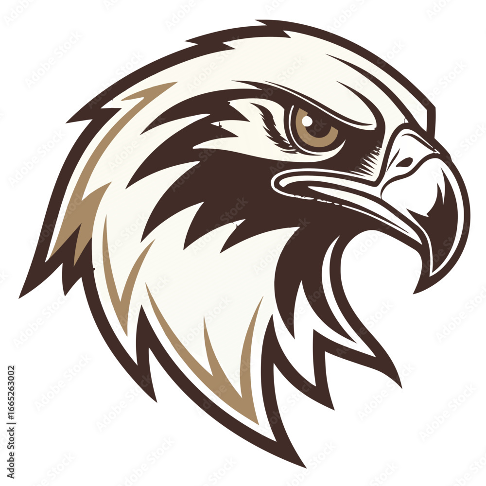 Obraz premium Falcon Mascot Logo Vector, Swift Bird Esports Head Icon Transparent