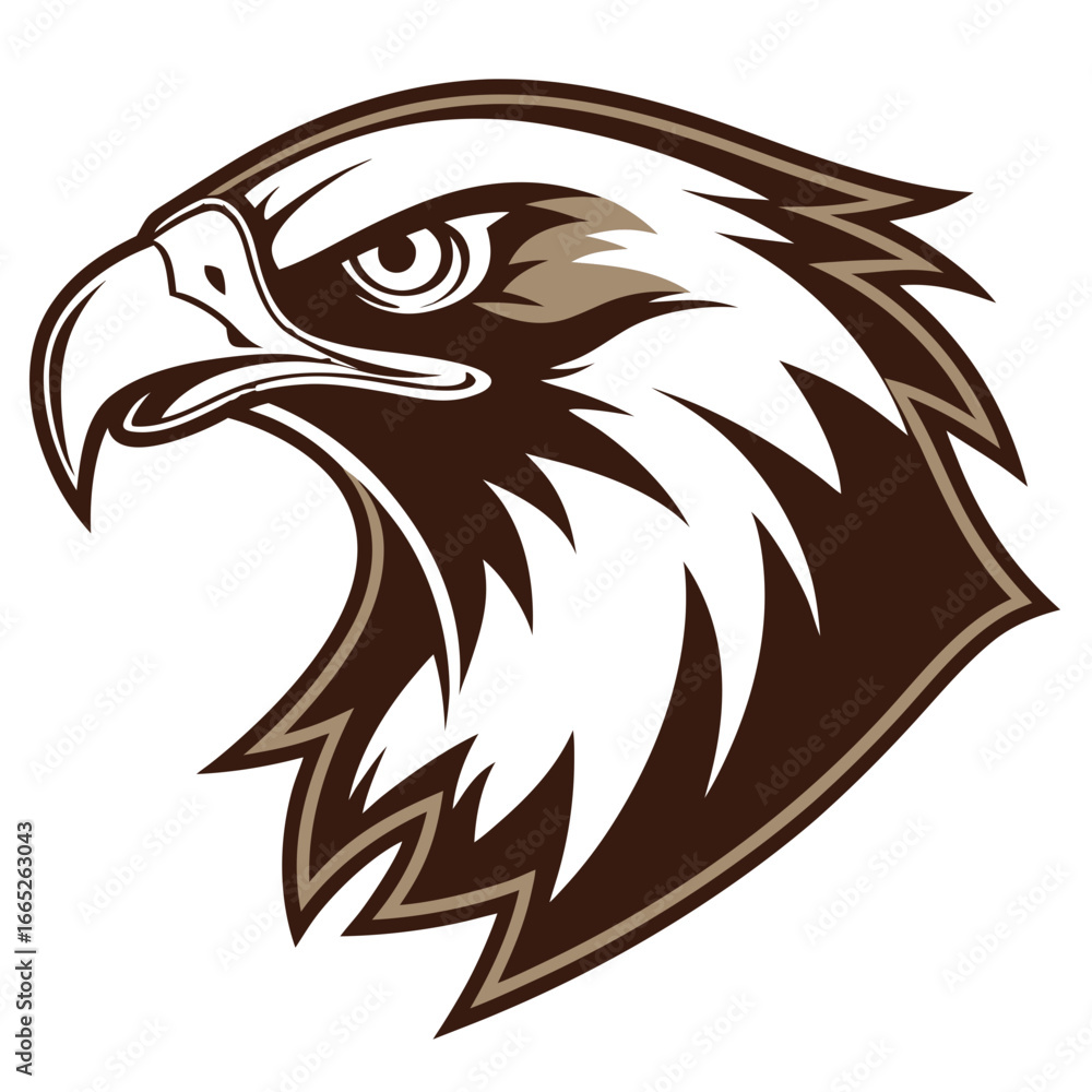 Fototapeta premium Falcon Mascot Logo Vector, Swift Bird Esports Head Icon Transparent