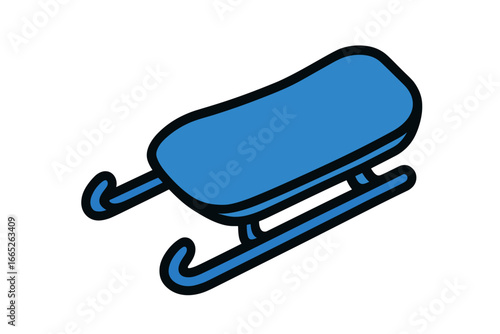 Vector Illustration of Blue Luge Icon