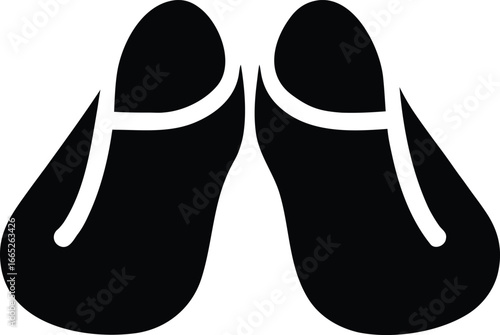 Pair of clogs silhouette icon